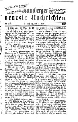 Bamberger neueste Nachrichten Dienstag 19. Mai 1868