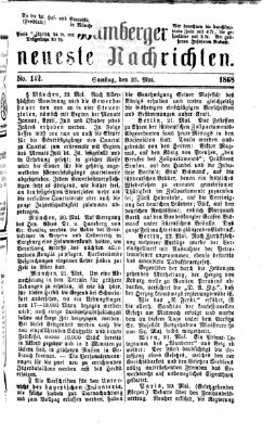 Bamberger neueste Nachrichten Samstag 23. Mai 1868