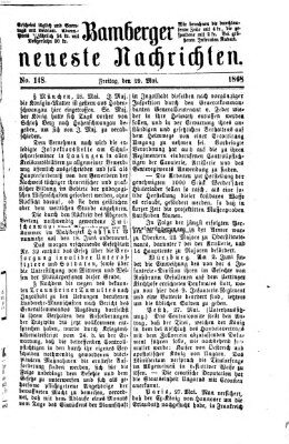 Bamberger neueste Nachrichten Freitag 29. Mai 1868