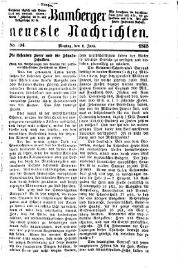 Bamberger neueste Nachrichten Montag 8. Juni 1868