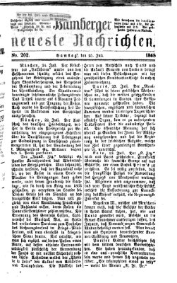 Bamberger neueste Nachrichten Samstag 25. Juli 1868