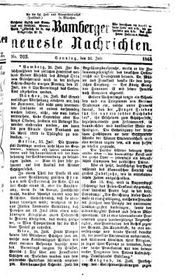 Bamberger neueste Nachrichten Sonntag 26. Juli 1868