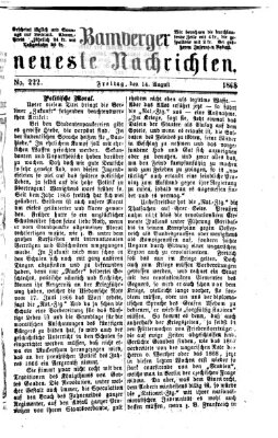 Bamberger neueste Nachrichten Freitag 14. August 1868