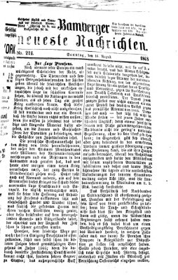 Bamberger neueste Nachrichten Sonntag 16. August 1868