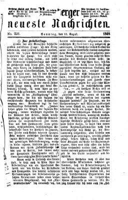 Bamberger neueste Nachrichten Sonntag 23. August 1868