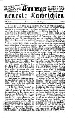 Bamberger neueste Nachrichten Sonntag 30. August 1868