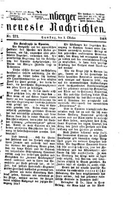 Bamberger neueste Nachrichten Samstag 3. Oktober 1868