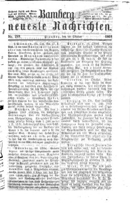 Bamberger neueste Nachrichten Dienstag 20. Oktober 1868