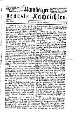 Bamberger neueste Nachrichten Mittwoch 21. Oktober 1868