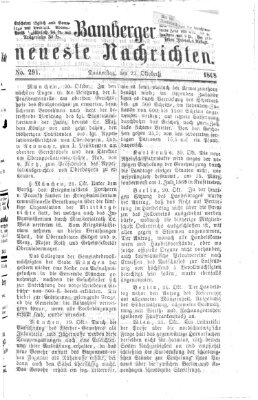 Bamberger neueste Nachrichten Donnerstag 22. Oktober 1868