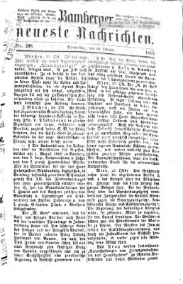 Bamberger neueste Nachrichten Donnerstag 29. Oktober 1868