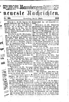 Bamberger neueste Nachrichten Samstag 31. Oktober 1868