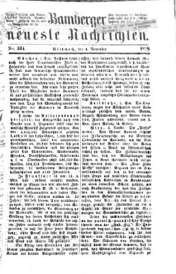 Bamberger neueste Nachrichten Mittwoch 4. November 1868