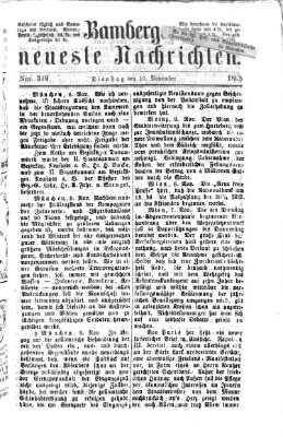 Bamberger neueste Nachrichten Dienstag 10. November 1868