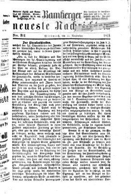 Bamberger neueste Nachrichten Mittwoch 11. November 1868