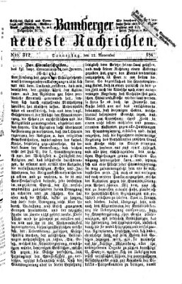 Bamberger neueste Nachrichten Donnerstag 12. November 1868