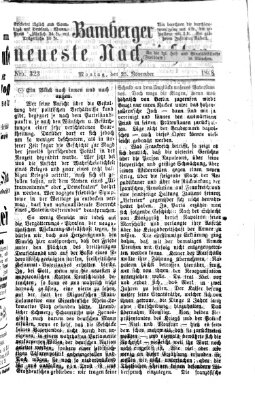 Bamberger neueste Nachrichten Montag 23. November 1868