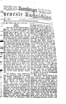 Bamberger neueste Nachrichten Dienstag 24. November 1868