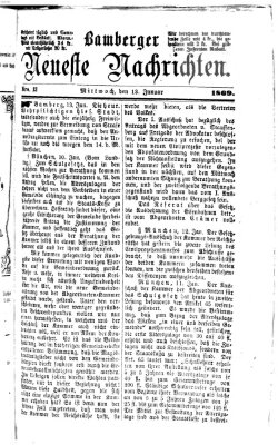 Bamberger neueste Nachrichten Mittwoch 13. Januar 1869