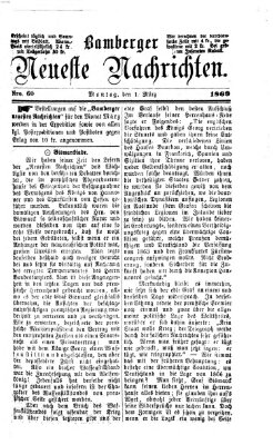 Bamberger neueste Nachrichten Montag 1. März 1869