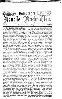 Bamberger neueste Nachrichten Montag 8. März 1869