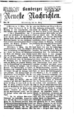 Bamberger neueste Nachrichten Mittwoch 10. März 1869