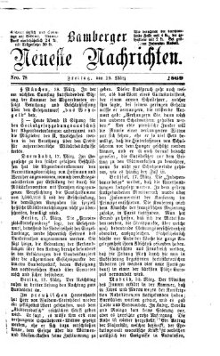 Bamberger neueste Nachrichten Freitag 19. März 1869