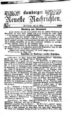 Bamberger neueste Nachrichten Mittwoch 24. März 1869