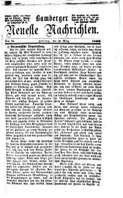 Bamberger neueste Nachrichten Freitag 26. März 1869