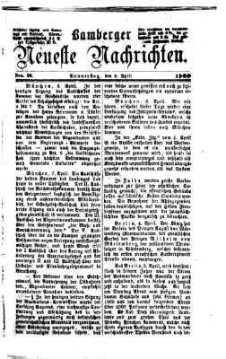 Bamberger neueste Nachrichten Donnerstag 8. April 1869