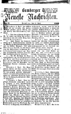 Bamberger neueste Nachrichten Samstag 10. April 1869