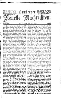 Bamberger neueste Nachrichten Mittwoch 14. April 1869