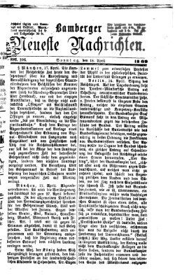 Bamberger neueste Nachrichten Sonntag 18. April 1869