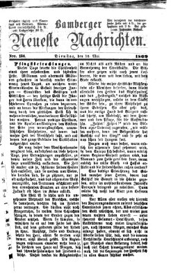 Bamberger neueste Nachrichten Dienstag 18. Mai 1869