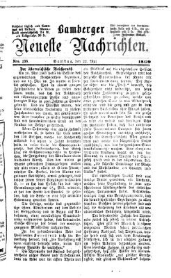 Bamberger neueste Nachrichten Samstag 22. Mai 1869