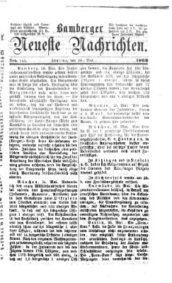 Bamberger neueste Nachrichten Freitag 28. Mai 1869