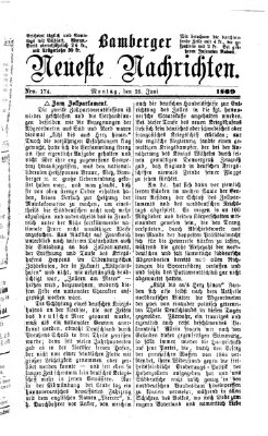 Bamberger neueste Nachrichten Montag 28. Juni 1869