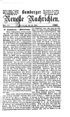 Bamberger neueste Nachrichten Mittwoch 30. Juni 1869