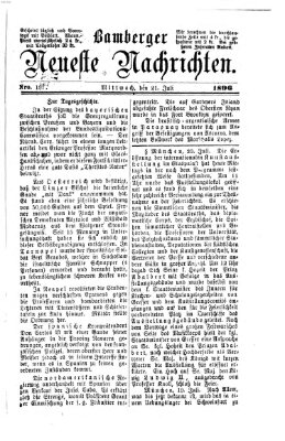 Bamberger neueste Nachrichten Mittwoch 21. Juli 1869