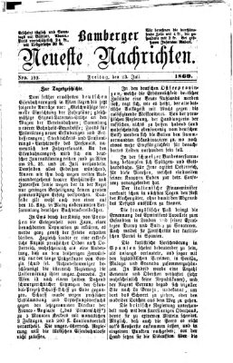 Bamberger neueste Nachrichten Freitag 23. Juli 1869