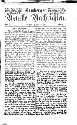 Bamberger neueste Nachrichten Mittwoch 28. Juli 1869