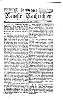 Bamberger neueste Nachrichten Mittwoch 4. August 1869