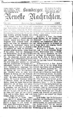 Bamberger neueste Nachrichten Sonntag 5. September 1869