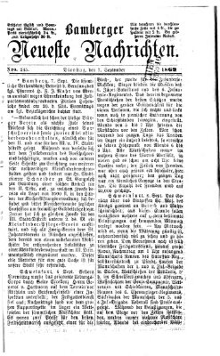 Bamberger neueste Nachrichten Dienstag 7. September 1869