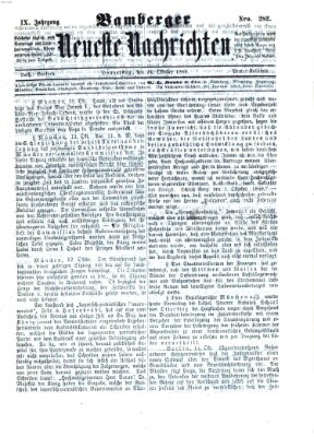 Bamberger neueste Nachrichten Donnerstag 14. Oktober 1869