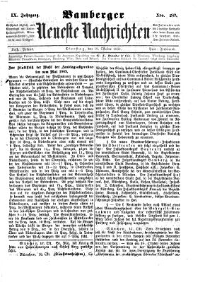 Bamberger neueste Nachrichten Dienstag 19. Oktober 1869