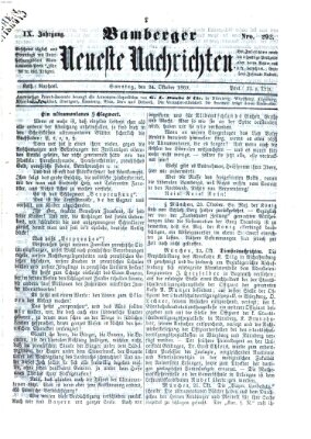 Bamberger neueste Nachrichten Sonntag 24. Oktober 1869