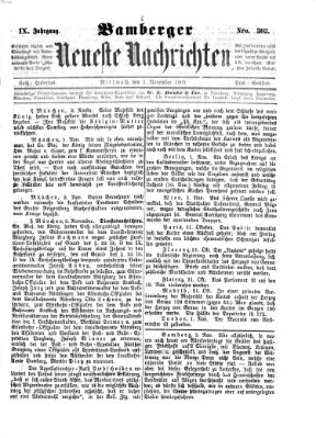 Bamberger neueste Nachrichten Mittwoch 3. November 1869