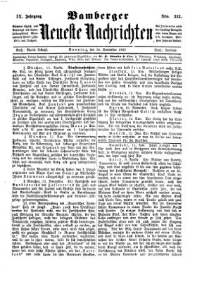 Bamberger neueste Nachrichten Sonntag 14. November 1869