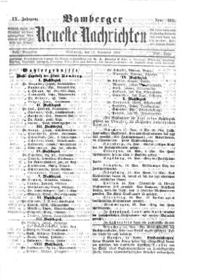 Bamberger neueste Nachrichten Mittwoch 17. November 1869